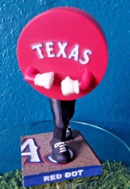 New/Box 2016 Texas Rangers Red Dot Race Bobblehead Baseball MLB Ridge Grappler